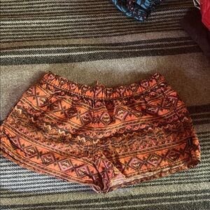 Patagonia Women's Orange Patterned Athletic Shorts